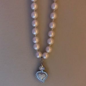 Chrome hearts x when smoke clears pearl necklace